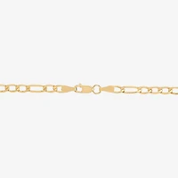Bonded Brilliance Womens 14K Gold Bonded With Sterling Silver 18 Inch Figaro Chain Necklace