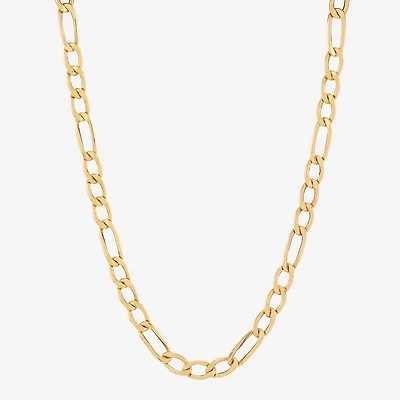 Bonded Brilliance Womens 14K Gold Bonded With Sterling Silver 18 Inch Figaro Chain Necklace
