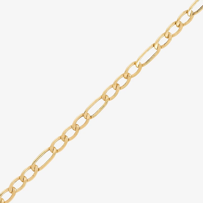 Bonded Brilliance Womens 14K Gold Bonded With Sterling Silver 18 Inch Figaro Chain Necklace