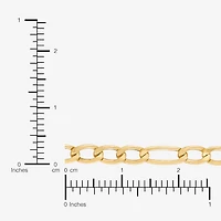 Bonded Brilliance Womens 14K Gold Bonded With Sterling Silver 20 Inch Figaro Chain Necklace