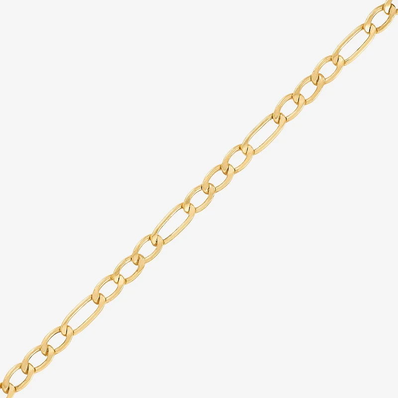 Bonded Brilliance Womens 14K Gold Bonded With Sterling Silver 20 Inch Figaro Chain Necklace