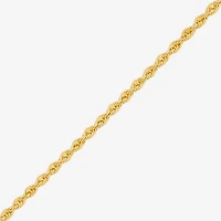 Bonded Brilliance Womens 14K Gold Bonded With Sterling Silver 7.5 Inch Solid Rope Chain Bracelet