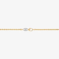 Bonded Brilliance Womens 14K Gold Bonded With Sterling Silver 18 Inch Rope Chain Necklace