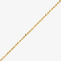 Bonded Brilliance Womens 14K Gold Bonded With Sterling Silver 18 Inch Rope Chain Necklace