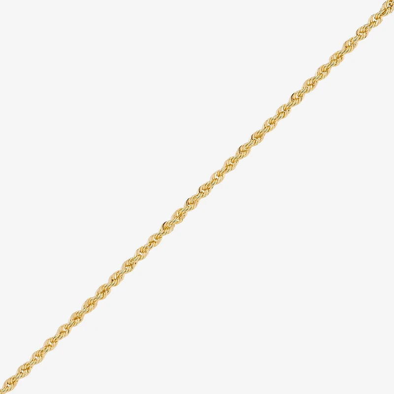 Bonded Brilliance Womens 14K Gold Bonded With Sterling Silver 20 Inch Rope Chain Necklace