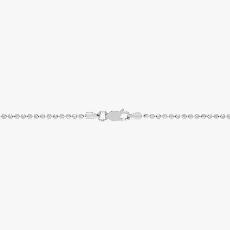 Mens Sterling Silver Oval 18 Inch Pendant Necklace