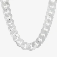 Mens Sterling Silver 22 Inch Curb Chain Necklace