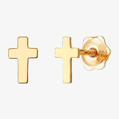 Limited Quantities! Girls White Cubic Zirconia 10K Gold 3 Pair Earring Set