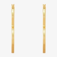 Limited Quantities! Womens 10K Gold 24mm Heart Hoop Earrings