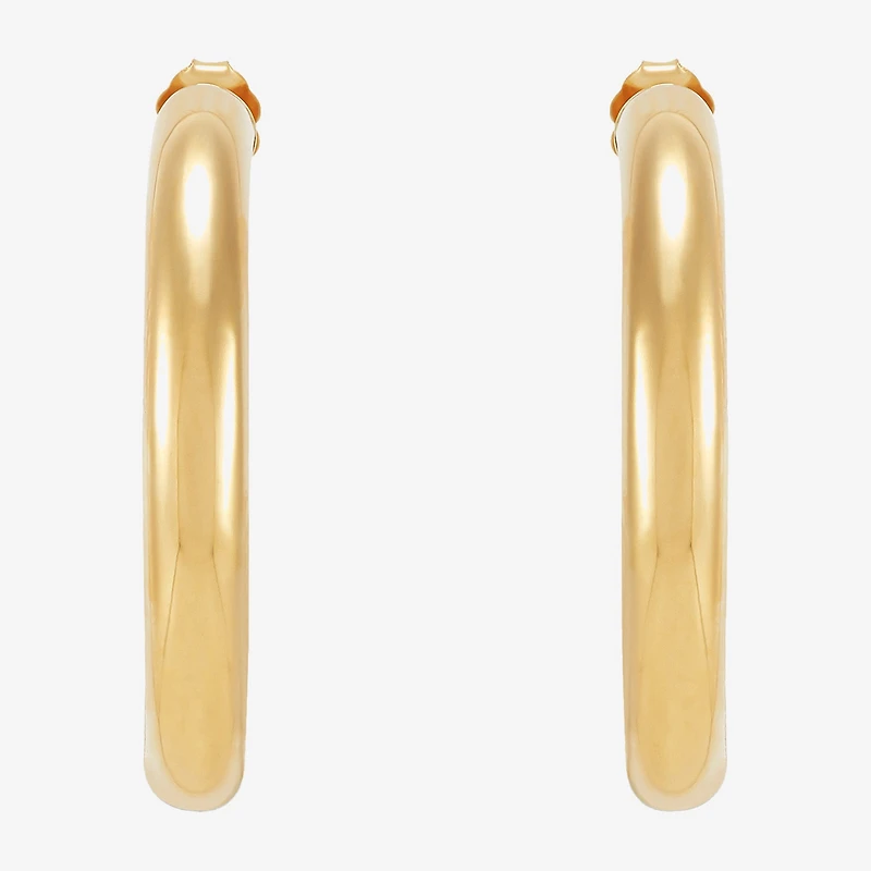Limited Quantities! Womens 14K Gold 35mm Hoop Earrings