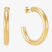Limited Quantities! Womens 14K Gold 35mm Hoop Earrings