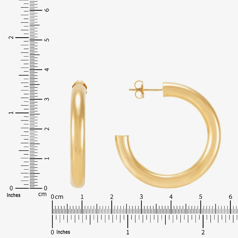 Limited Quantities! Womens 14K Gold 35mm Hoop Earrings