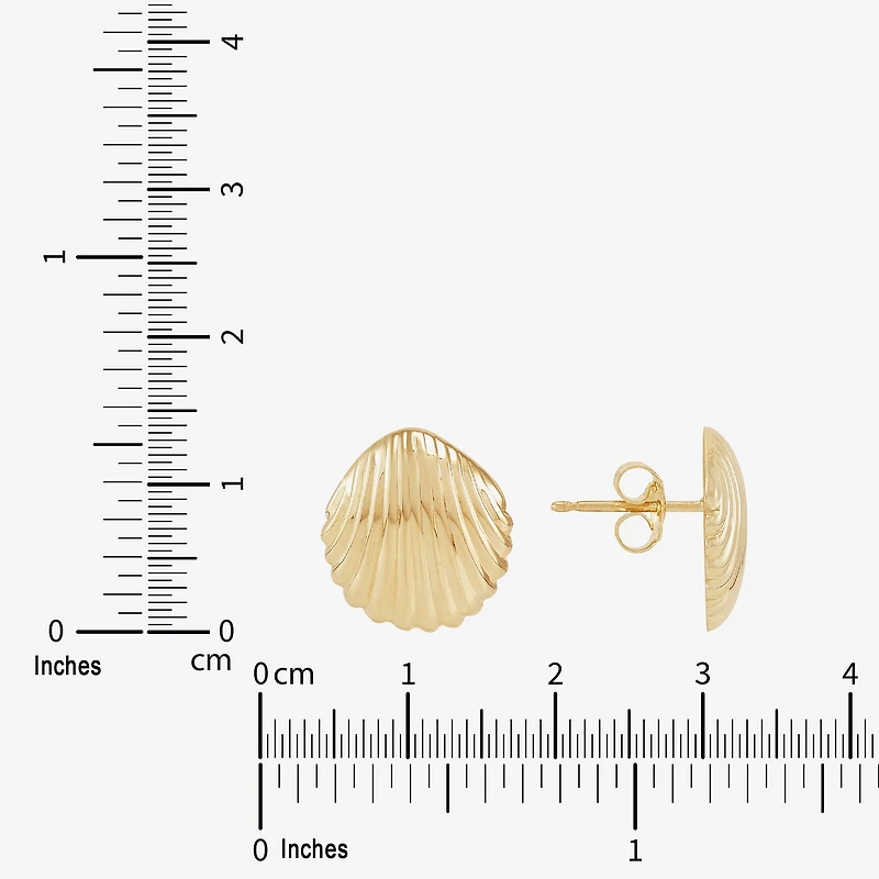 Limited Quantities! 14K Gold 13.8mm Stud Earrings