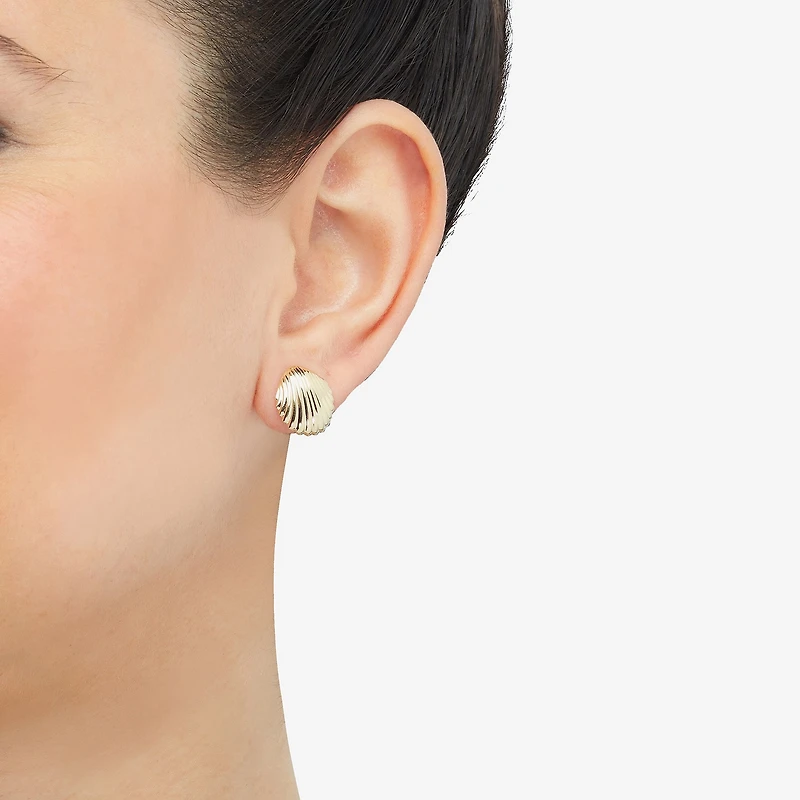 Limited Quantities! 14K Gold 13.8mm Stud Earrings