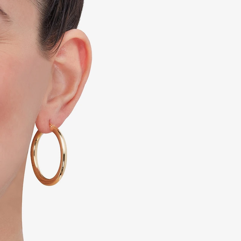 Limited Quantities! Womens 14K Gold 40mm Hoop Earrings
