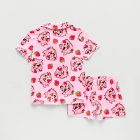 Little & Big Kid Girls Strawberry Shortcake V-Neck Short Sleeve 2-pc. Pajama Set