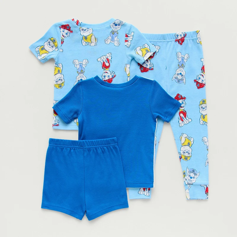 Toddler Boys Paw Patrol Crew Neck Short Sleeve 4-pc. Pajama Set