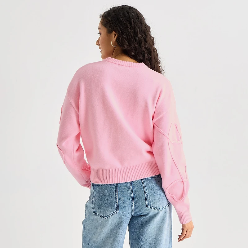 Forever 21 Juniors Womens Crew Neck Long Sleeve Pullover Sweater