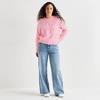 Forever 21 Juniors Womens Crew Neck Long Sleeve Pullover Sweater