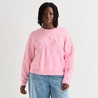 Forever 21 Juniors Plus Womens Crew Neck Long Sleeve Pullover Sweater