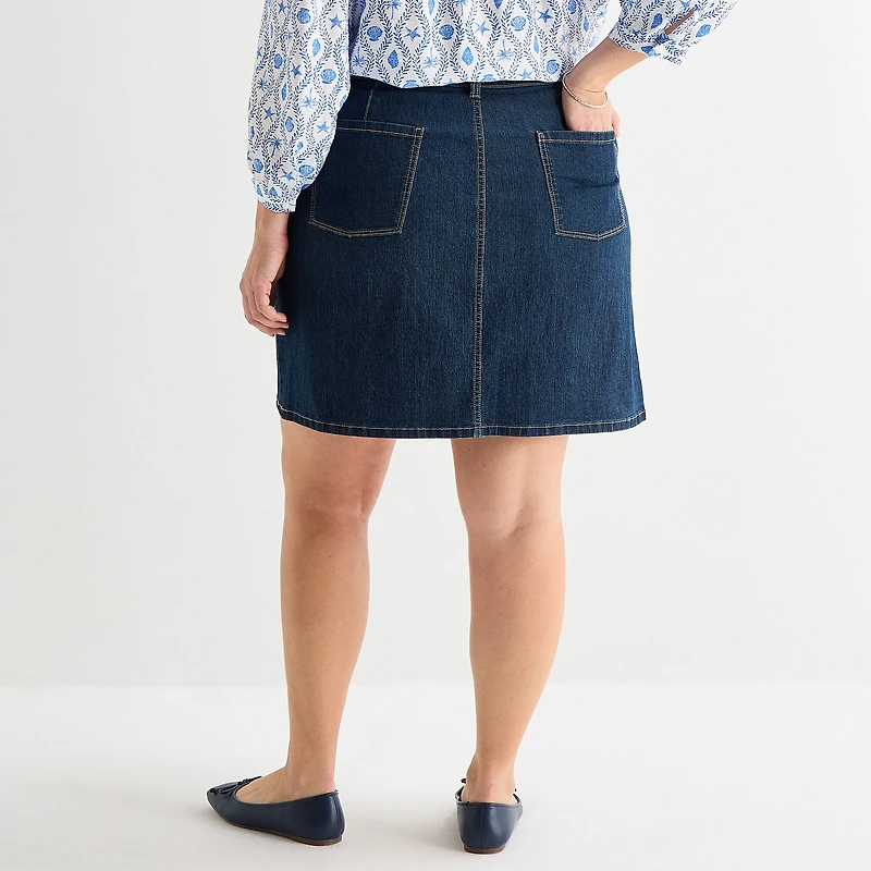 St. John's Bay Womens Cotton Blend Skort