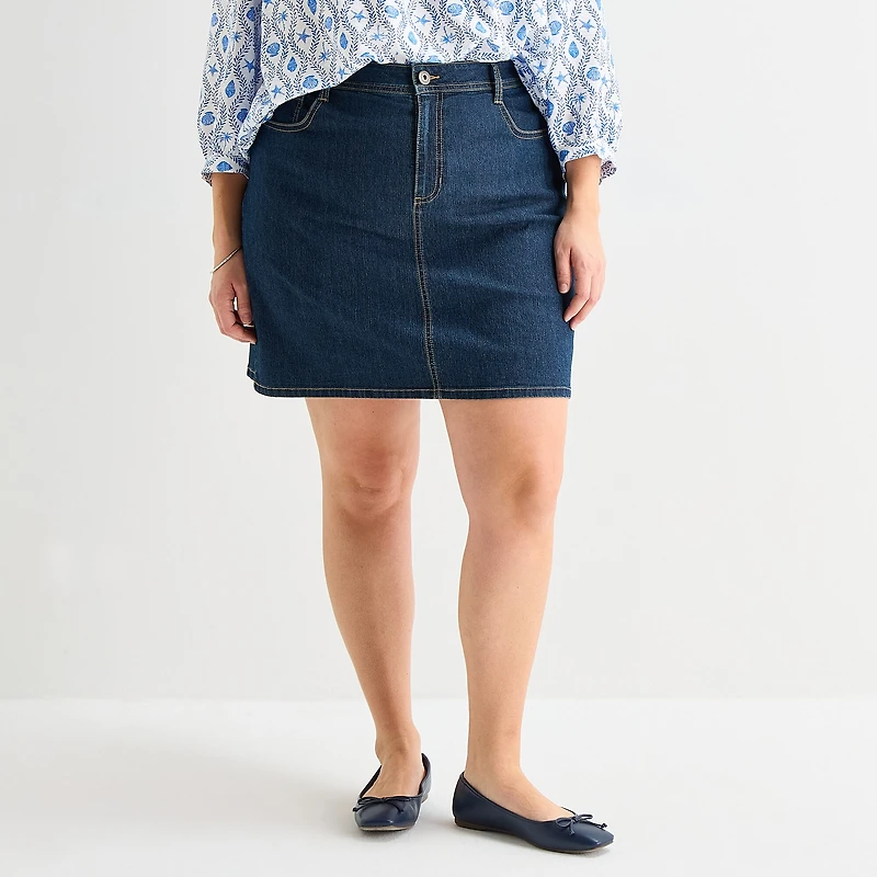 St. John's Bay Womens Cotton Blend Skort