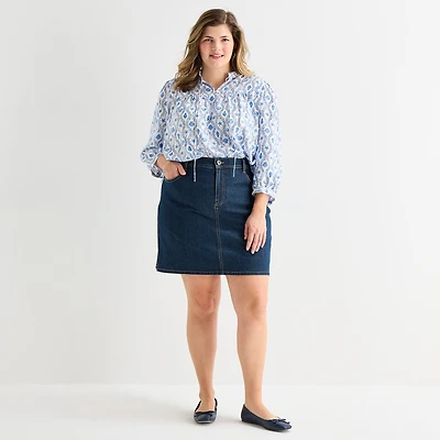 St. John's Bay Womens Cotton Blend Skort