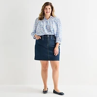 St. John's Bay Womens Cotton Blend Skort