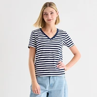 a.n.a Womens V Neck Short Sleeve T-Shirt