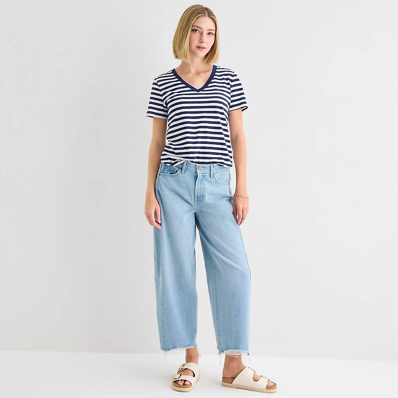 a.n.a Womens V Neck Short Sleeve T-Shirt