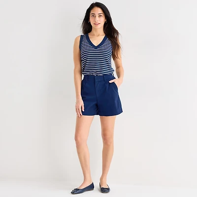 St. John's Bay Womens Pleated Short