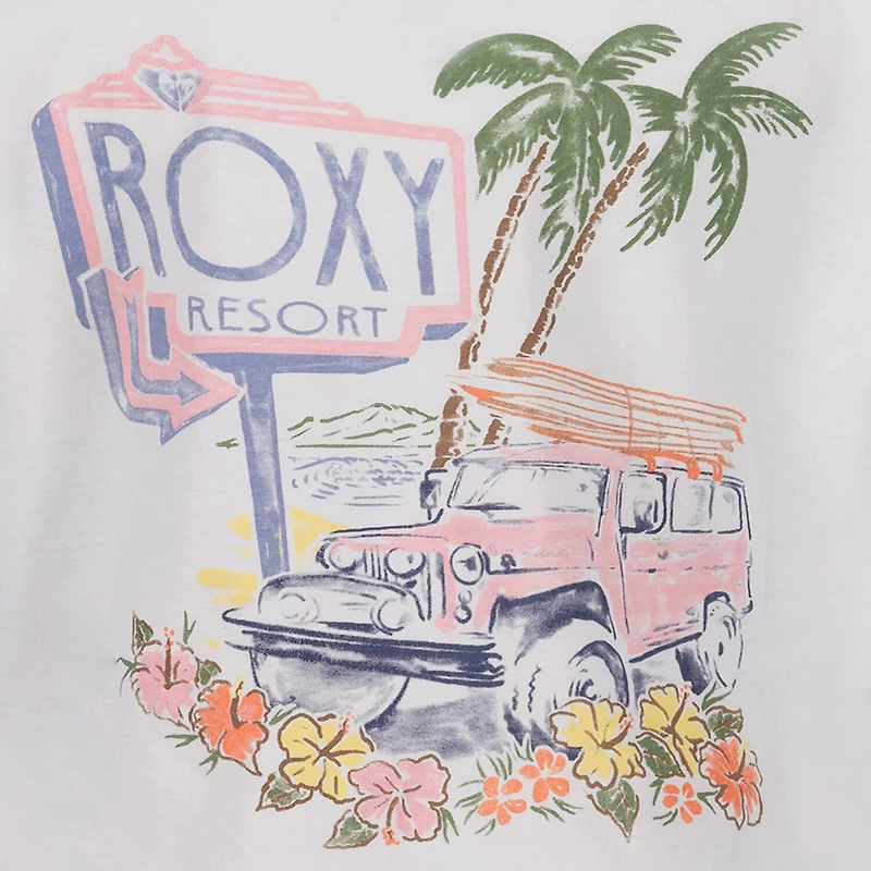 Roxy Big Kid Girls Crew Neck Short Sleeve Regular Fit Graphic T-Shirt