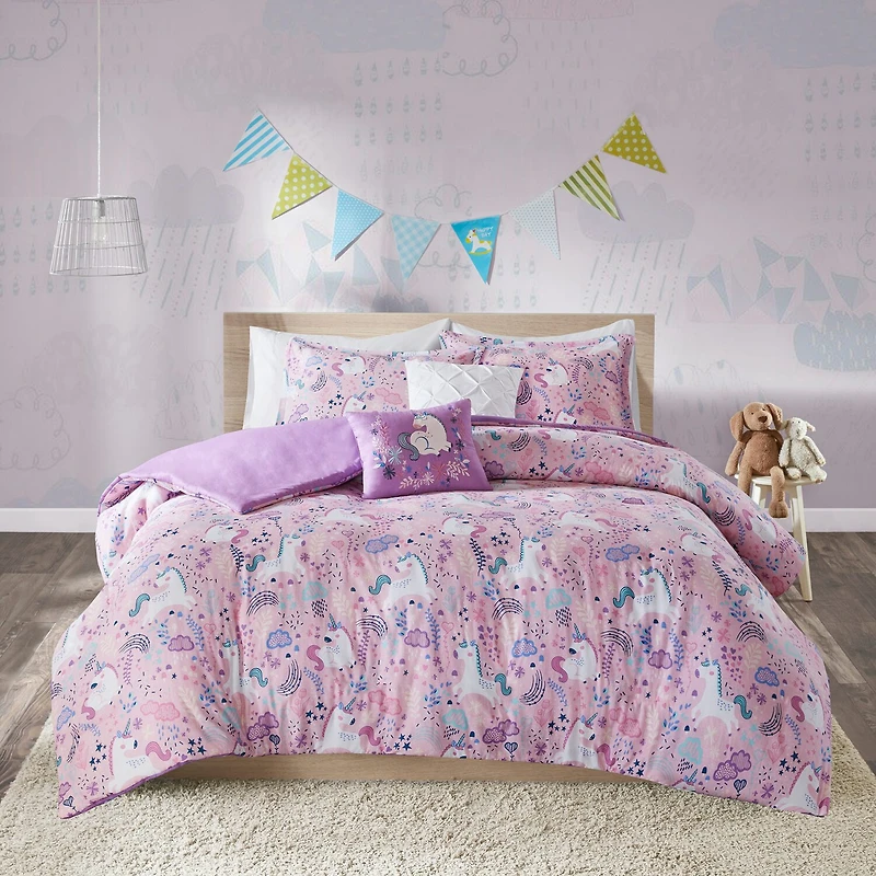 Intelligent Design Ella 100% Cotton Duvet Cover Set with Decorative Pillows