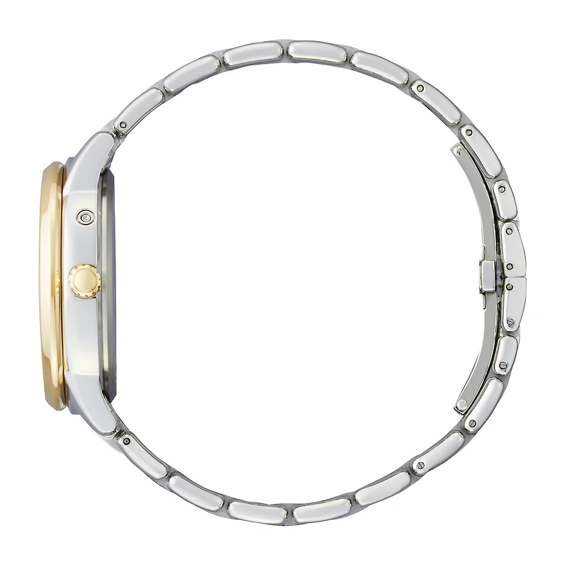 Citizen Calendrier Womens Diamond Accent Two Tone Stainless Steel Bracelet Watch Fd0004-51d