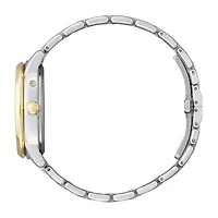 Citizen Calendrier Womens Diamond Accent Two Tone Stainless Steel Bracelet Watch Fd0004-51d