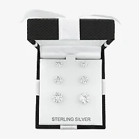 Sterling Silver Cubic Zirconia Earring Set 