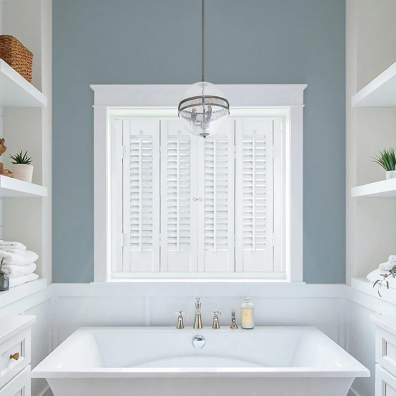 Home Basics Traditional Faux Wood Interior Shutter