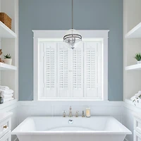 Home Basics Traditional Faux Wood Interior Shutter