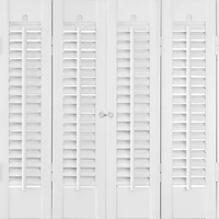 Home Basics Traditional Faux Wood Interior Shutter