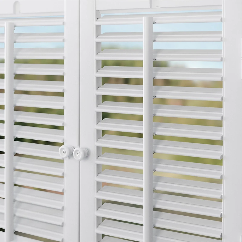 Home Basics Traditional Faux Wood Interior Shutter