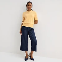 Liz Claiborne Womens Short Sleeve Polo Sweater