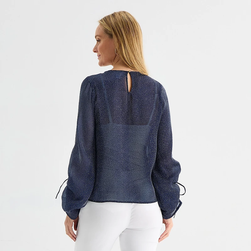 Liz Claiborne Womens Long Sleeve Blouse