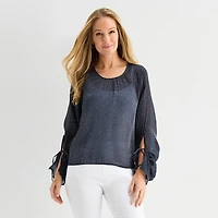 Liz Claiborne Womens Long Sleeve Blouse