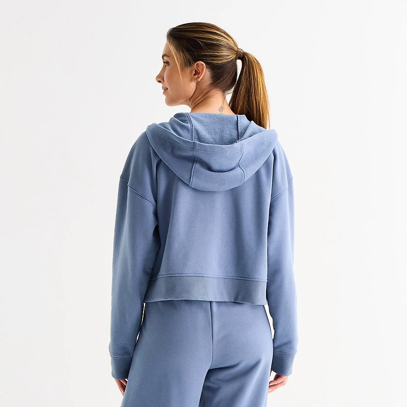Xersion Womens French Terry Long Sleeve Zipper Active Hoodie