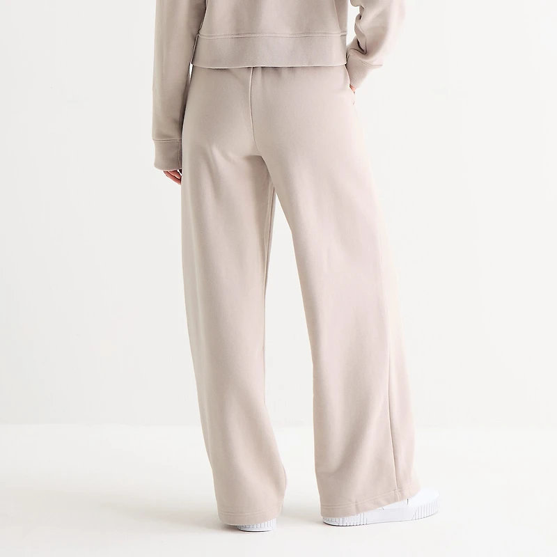 Xersion Womens French Terry Wide Leg Mid Rise Regular Fit Active Pull-On Pant