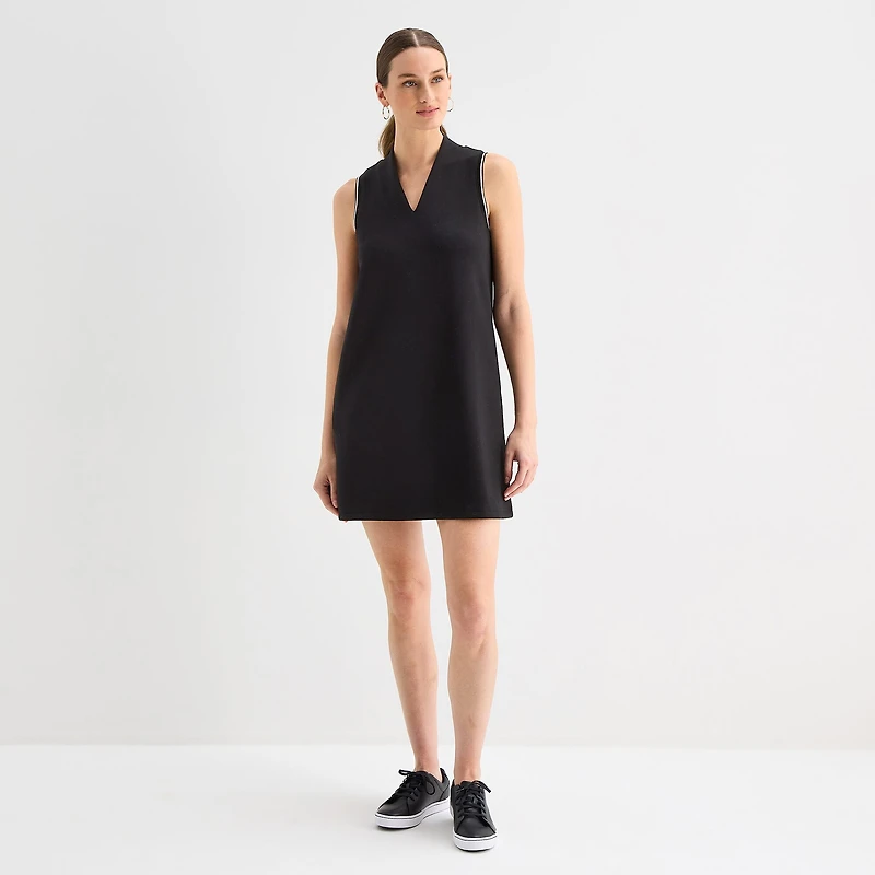 Stylus Womens V Neck Sleeveless A-Line Dress
