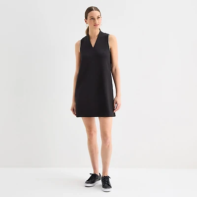 Stylus Womens V Neck Sleeveless A-Line Dress