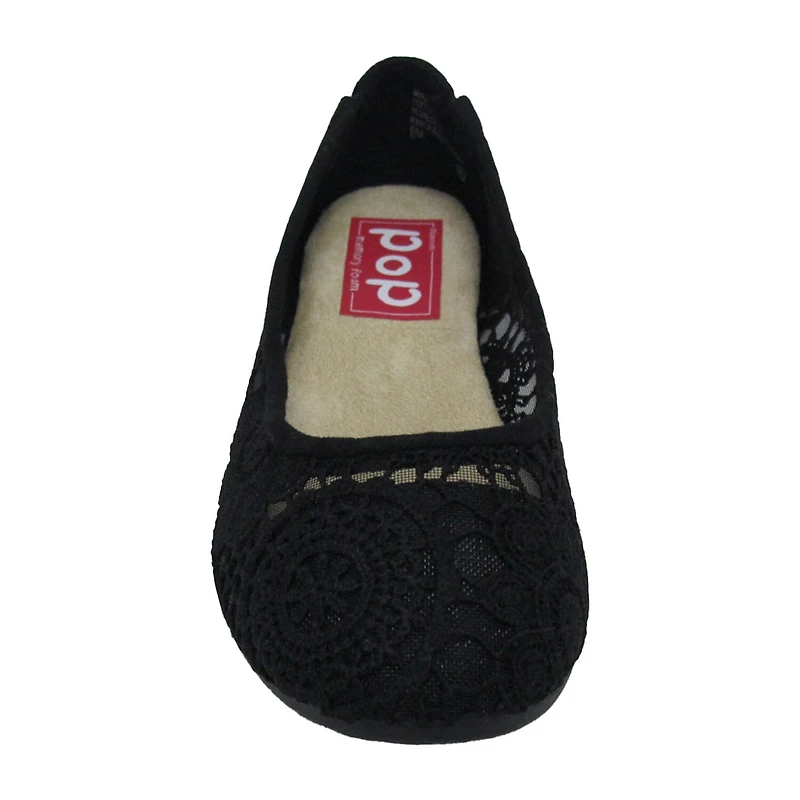 Pop Maybel Womens Almond Closed Toe Ballet Flats