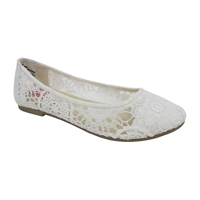 Pop Maybel Womens Almond Closed Toe Ballet Flats