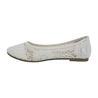Pop Maybel Womens Almond Closed Toe Ballet Flats